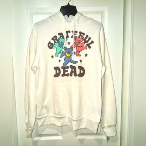 Grateful Dead light Cream Hoodie.  Size OVERSIZED adult Small. NWT